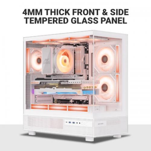 Ant Esports Crystal X6 ARGB White ATX Mid Tower Case