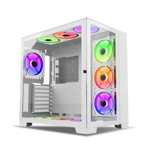 Ant Esports Crystal XL ARGB (ATX) Mid Tower Cabinet (White)