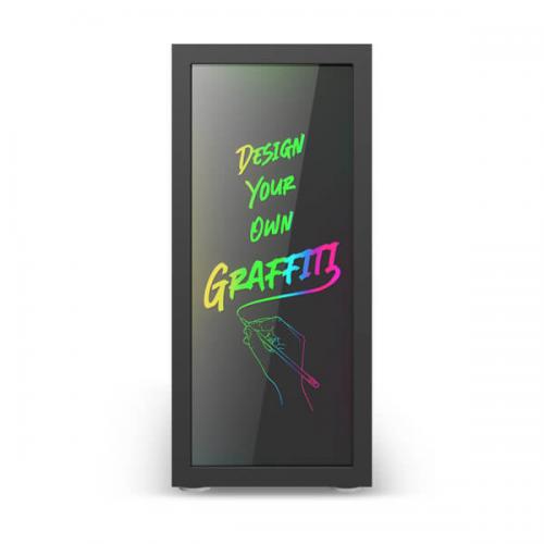 Ant Esports Graffiti (ATX) Cabinet with Custom Front Panel Design (Black)