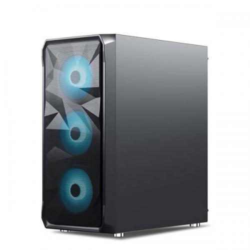 Ant Esports ICE-112 Auto RGB (ATX) Mid Tower Cabinet (Black)