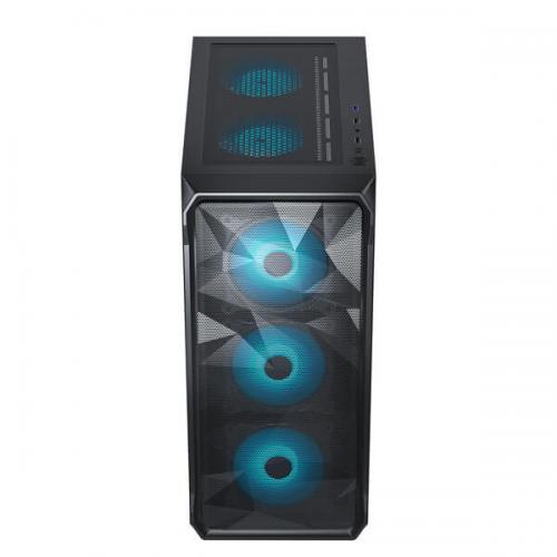 Ant Esports ICE-112 Auto RGB (ATX) Mid Tower Cabinet (Black)