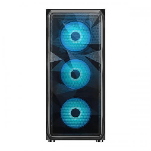 Ant Esports ICE-112 Auto RGB (ATX) Mid Tower Cabinet (Black)