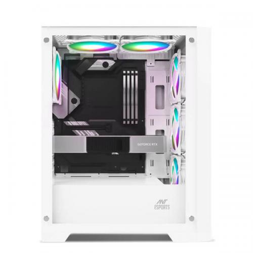 Ant Esports ICE-170TG (ATX) Mid Tower Cabinet (White)