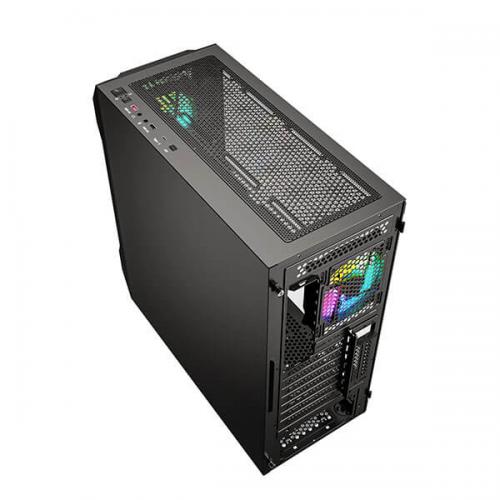 Ant Esports ICE-410TG ARGB (E-ATX) Mid Tower Cabinet (Black)