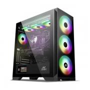 Ant Esports ICE-590TG ARGB (E-ATX) Mid Tower Cabinet (Black)