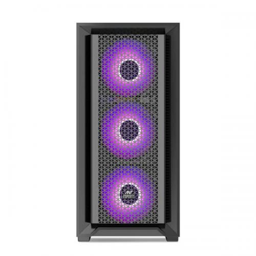 Ant Esports SX7 Auto RGB (ATX) Mid Tower Cabinet (Black)