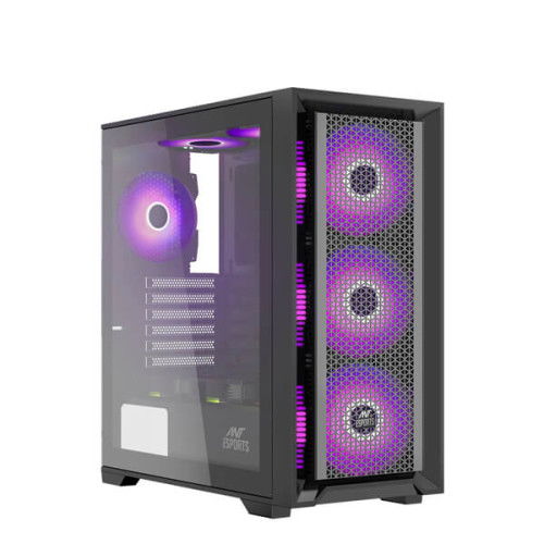 Ant Esports SX7 Auto RGB (ATX) Mid Tower Cabinet (Black)