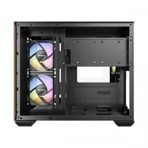 Antec CX600M Wood ARGB M-ATX Mini Tower Case (Black)