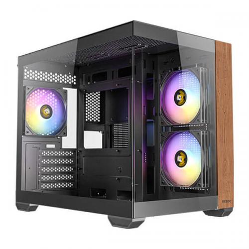 Antec CX600M Wood ARGB M-ATX Mini Tower Case (Black)