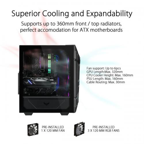 Asus TUF Gaming GT301 ARGB Cabinet (Black)