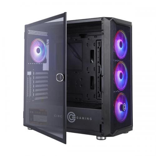 Circle Stealth B1 ARGB (E-ATX) Mid Tower Cabinet (Black)