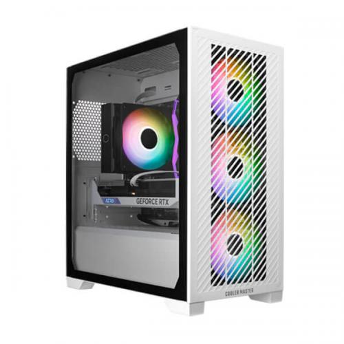 Cooler Master Elite 301 ARGB (M-ATX) Mini Tower Cabinet (White)