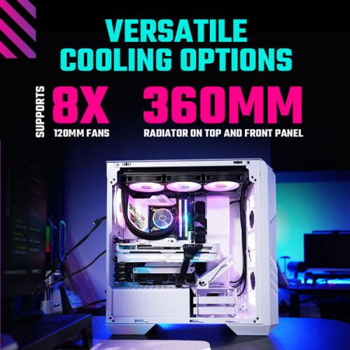 Cooler Master HAF 500 (E-ATX) Cabinet (White)