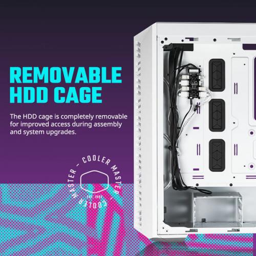 Cooler Master MasterBox 520 Mesh ARGB (E-ATX) Mid Tower Cabinet (White)