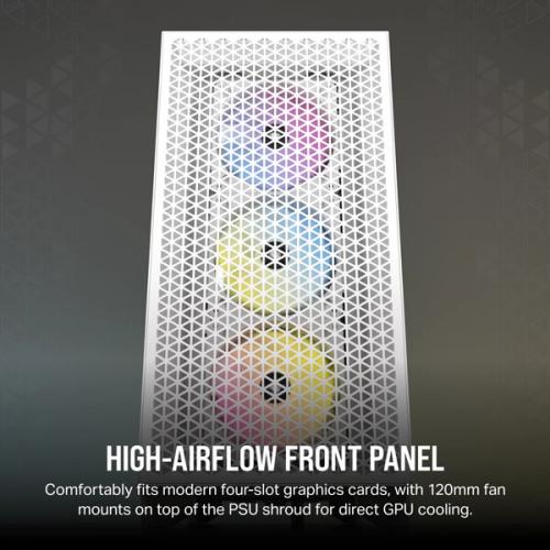 Corsair 3000D RGB Airflow Mid-Tower (ATX) Cabinet (White)