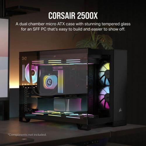 Corsair 2500X Airflow (M-ATX) Min Tower Cabinet (Black)