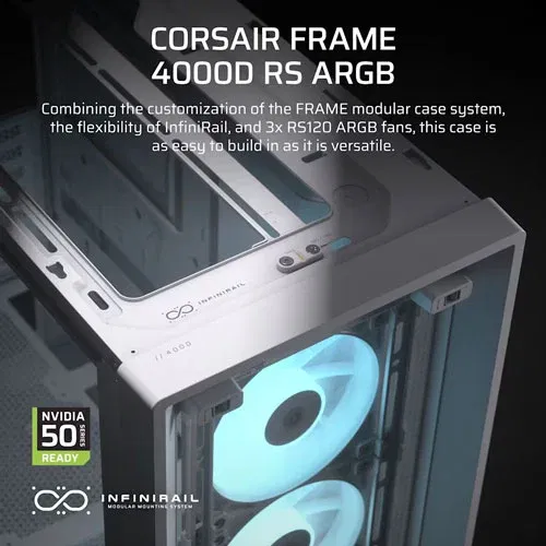 CORSAIR Frame 4000D RS ARGB E-ATX Mid Tower Case