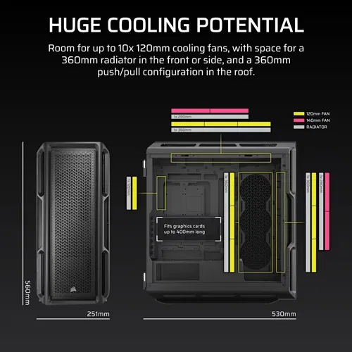 CORSAIR 5000T E-ATX Mid Tower Case