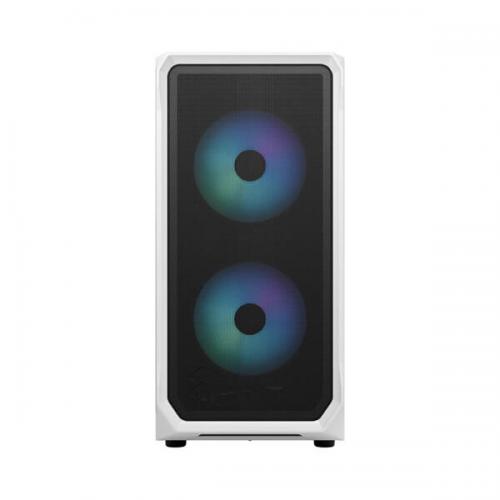 Fractal Design Focus 2 Mesh RGB TG Clear Tint (ATX) Mid Tower Cabinet (White)