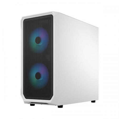 Fractal Design Focus 2 Mesh RGB TG Clear Tint (ATX) Mid Tower Cabinet (White)