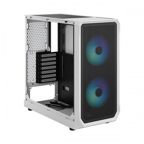 Fractal Design Focus 2 Mesh RGB TG Clear Tint (ATX) Mid Tower Cabinet (White)