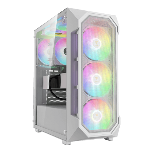 Gamdias Aura GC1 Elite WH V2 ARGB (ATX) Mid Tower Cabinet (White)