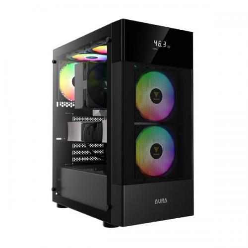 Gamdias Aura GC5 ARGB (ATX) Mid Tower Cabinet (Black)