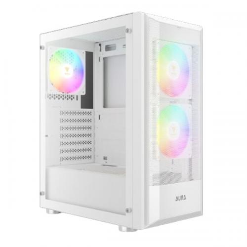 Gamdias Aura GC6 WH ARGB (ATX) Mid Tower Cabinet (White)