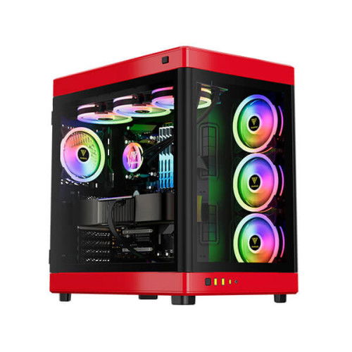 Gamdias Neso P1 BR (E-ATX) Full Tower Cabinet (Black and Red)