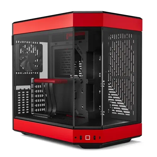 HYTE Y60 E-ATX Mid Tower Red and Black Case