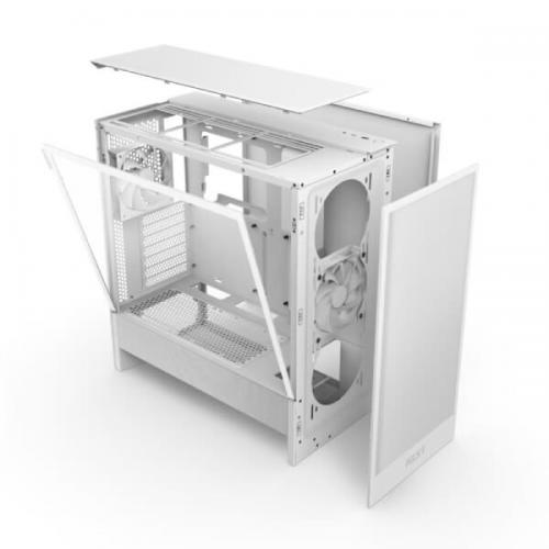 Nzxt H5 Flow 2024 Edition E-ATX White Mid Tower Case