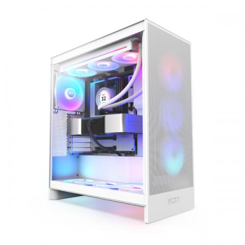 Nzxt H7 Flow RGB 2024 Edition (E-ATX) Mid Tower Cabinet (White)