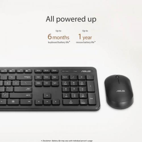 Asus CW100 Wireless Keyboard and Mouse Combo (Black)