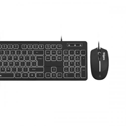 Fingers Magnifico Duo Keyboard and Mouse Combo (Black)