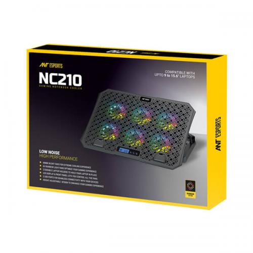 Ant Esports NC210 RGB Gaming Laptop Cooler (Black)