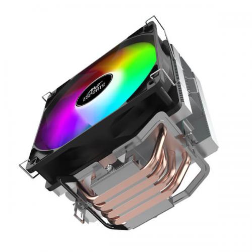 Ant Esports ICE-C400 120mm CPU Air Cooler with Rainbow LED (Black)