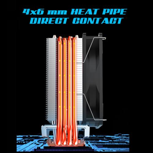 Ant Esports ICE-C400 120mm CPU Air Cooler with Rainbow LED (Black)