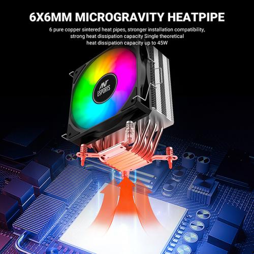 Ant Esports ICE-C612 V2 ARGB 120mm CPU Air Cooler