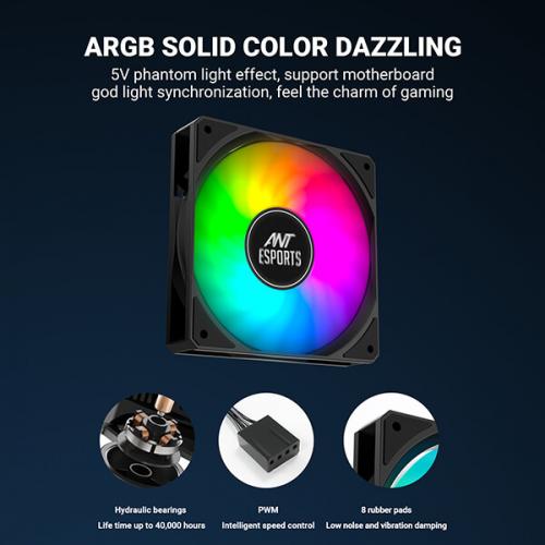 Ant Esports ICE-C612 V2 ARGB 120mm CPU Air Cooler