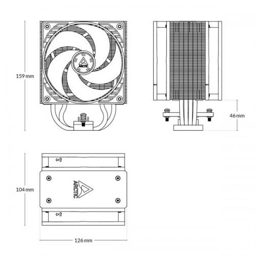 Arctic Freezer 36 ARGB CPU Air Cooler (White)