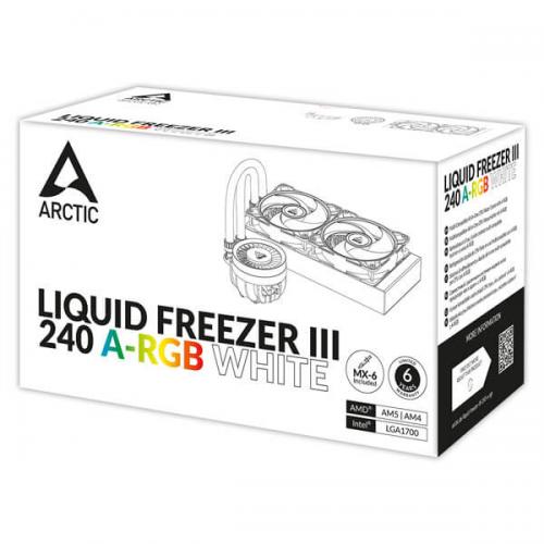 Arctic Liquid Freezer III 240 ARGB CPU Liquid Cooler (White)