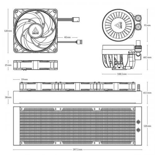 Arctic Liquid Freezer III 360 ARGB CPU Cooler (White)