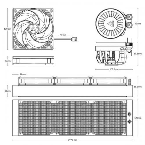 Arctic Liquid Freezer III 360 CPU Liquid Cooler (Black)