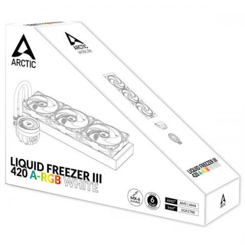 Arctic Liquid Freezer III 420 ARGB CPU Liquid Cooler (White)