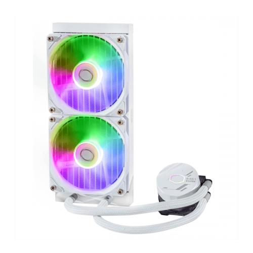 Cooler Master MasterLiquid 240L Core ARGB 240mm CPU Liquid Cooler (White)