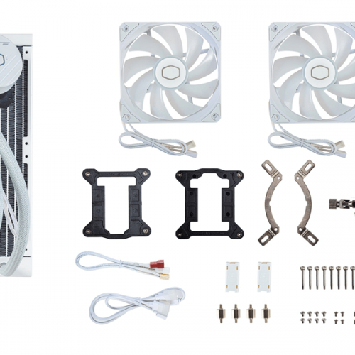 Cooler Master MasterLiquid 240L Core ARGB 240mm CPU Liquid Cooler (White)