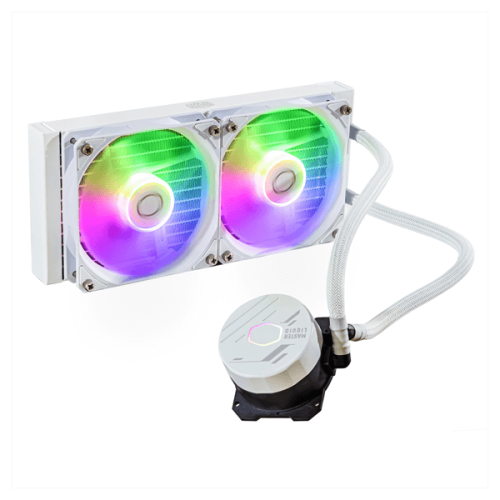 Cooler Master MasterLiquid 240L Core ARGB 240mm CPU Liquid Cooler (White)