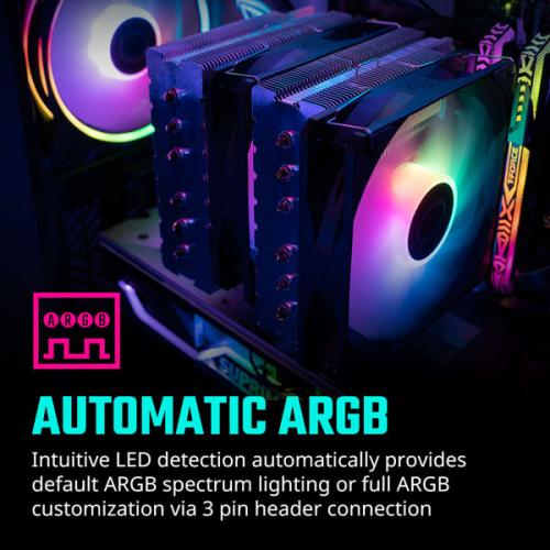 Cooler Master Hyper 620S ARGB 120mm Dual Tower CPU Air Cooler