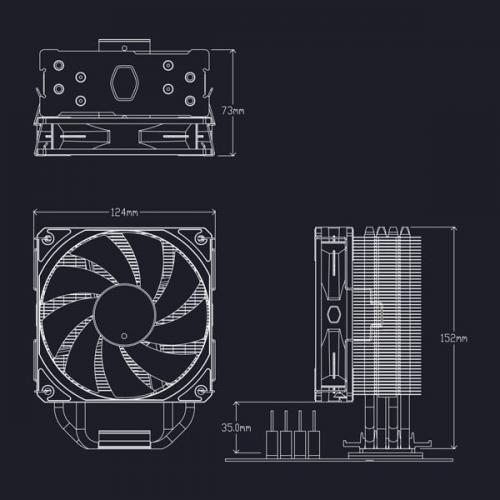 Cooler Master Hyper 212 Spectrum V3 ARGB CPU Air Cooler