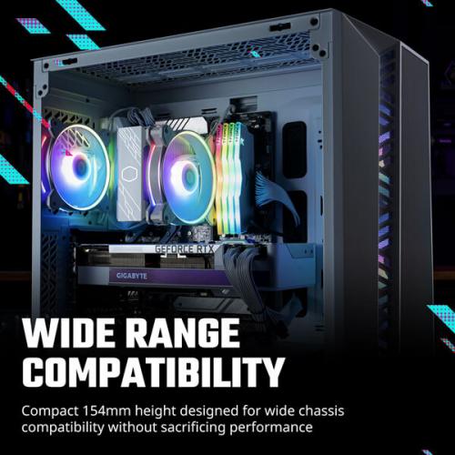 Cooler Master Hyper 212 Halo ARGB CPU Air Cooler (White)